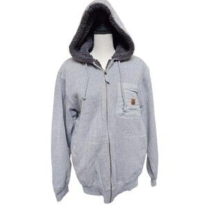 Coleman Men's Zip Front Jacket Size Medium Lined Hooded Gray